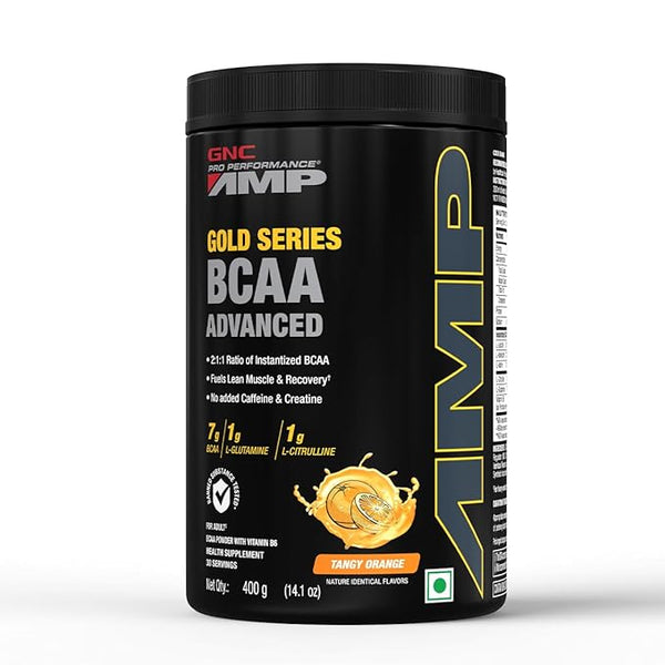 GNC AMP GOLD SERIES BCAA ADVANCED ORANGE 400GM