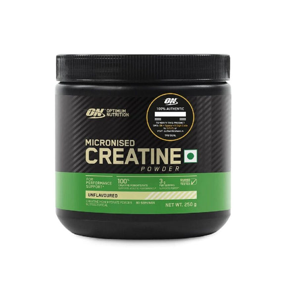 Optimum Nutrition (ON) Micronized Creatine Powder - 250 Gram (83 Serves) - UnFlavoured - 3g of 100% Creatine Monohydrate per serve 100Gram  ( 33 serving )