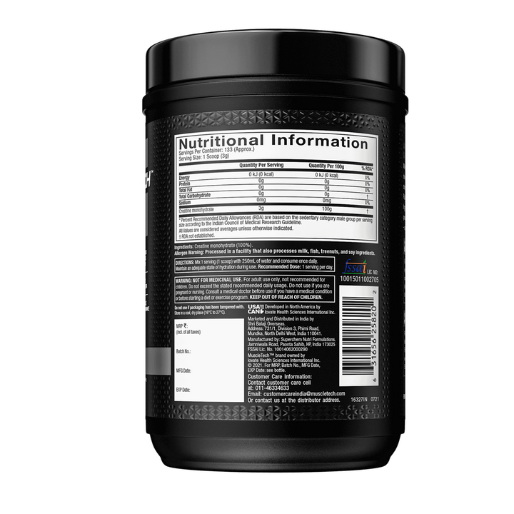 MuscleTech Iovate Health Science Muscletech Essential Series Platinum 100% Creatine